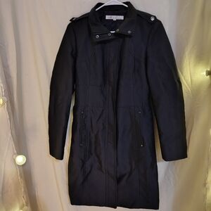 Kenneth Cole  Black Trench Coat Excellent Condition